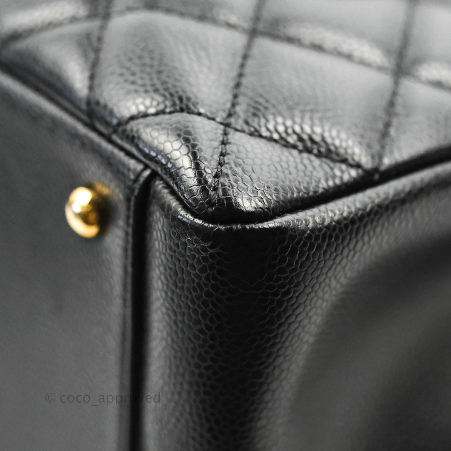 Chanel XL GST Black Caviar Gold Hardware