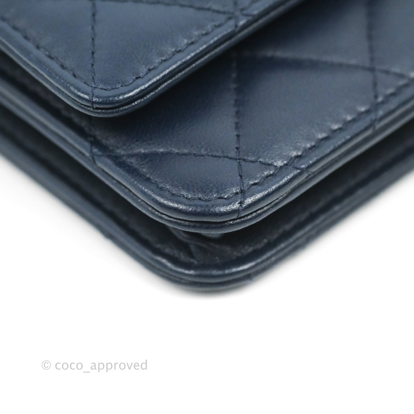 Chanel Trendy CC WOC Wallet On Chain Navy Lambskin Gold Hardware