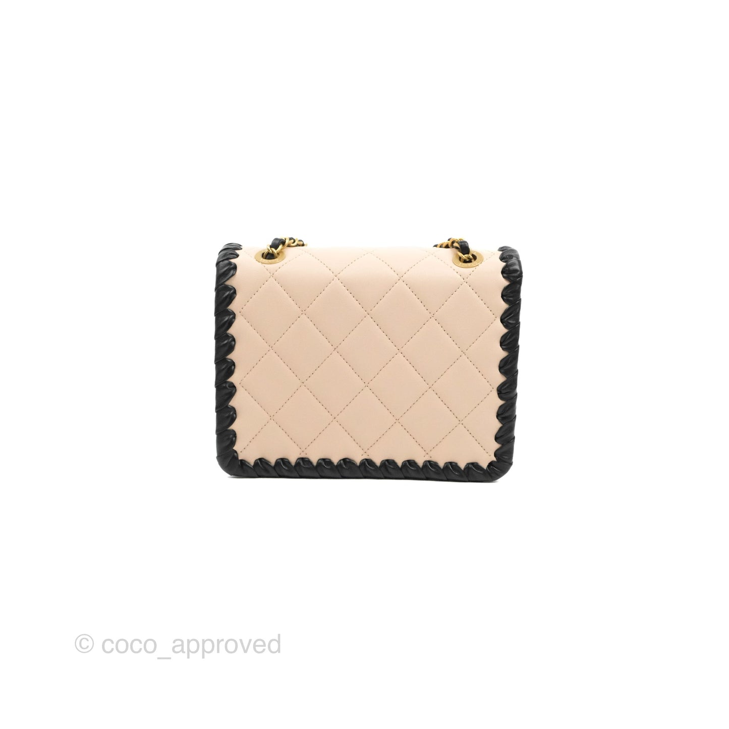 Chanel Mini My Own Frame Flap Braided Beige Pink Calfskin 22S