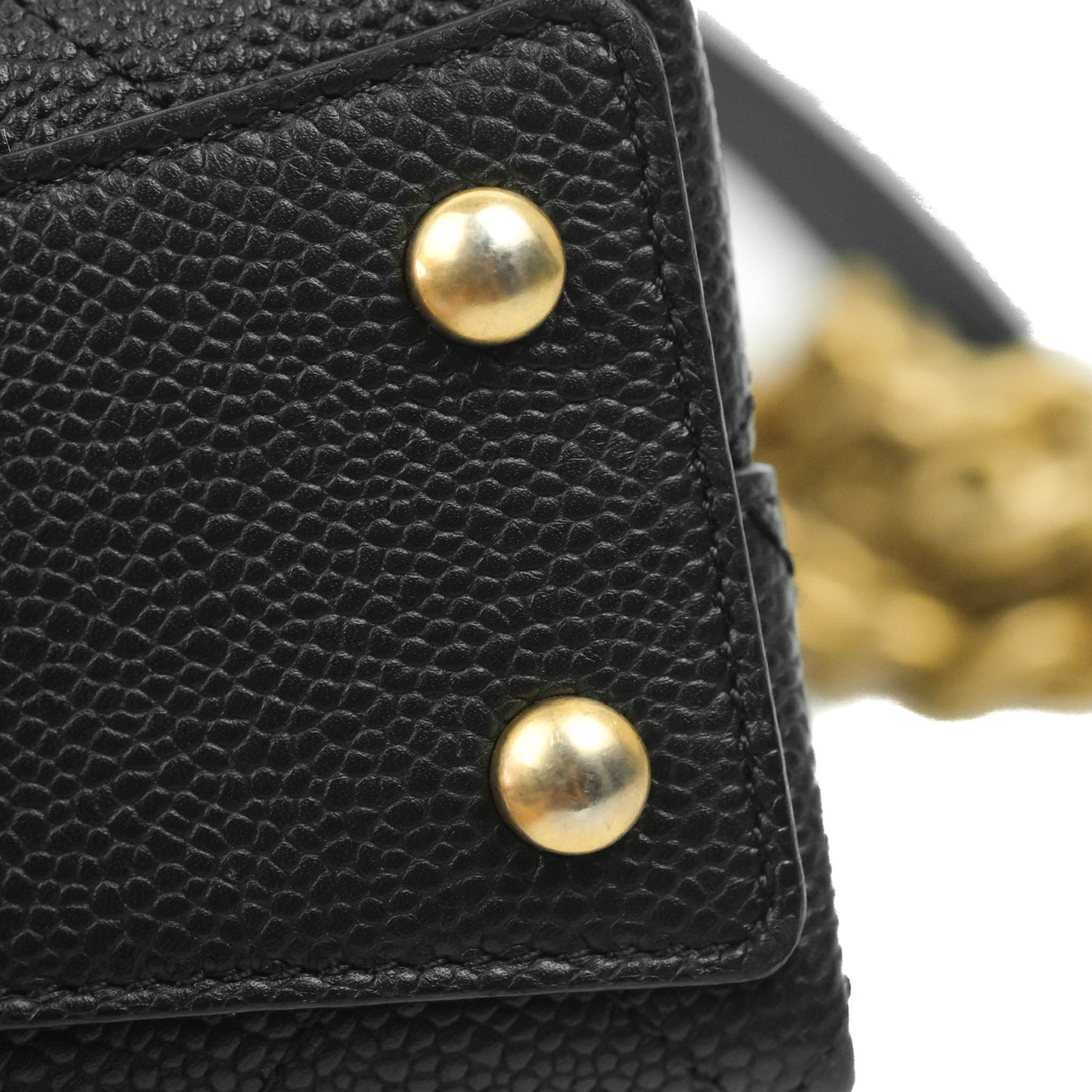 Chanel Chic Affinity Small Grained Calfskin Black Aged Gold Hardware