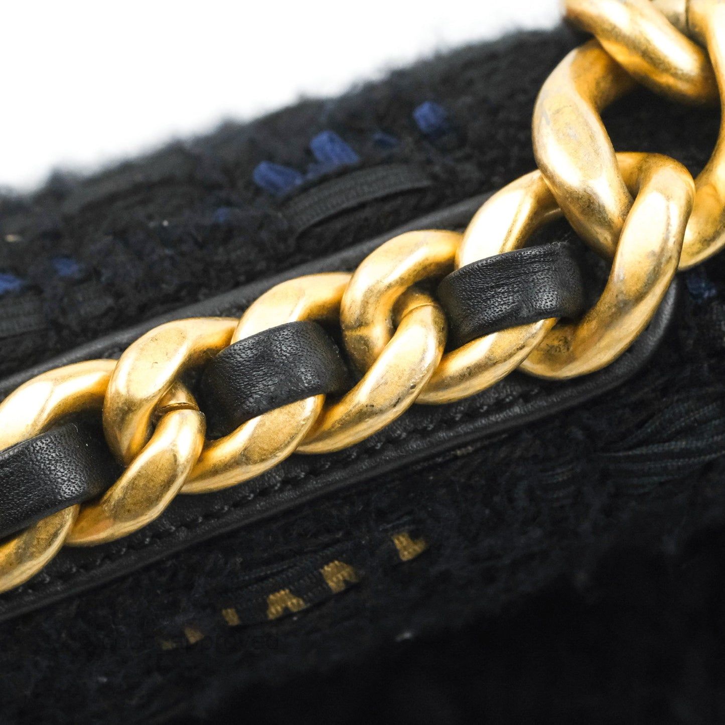 Chanel 19 Maxi Flap Bag Black Tweed Mixed Hardware