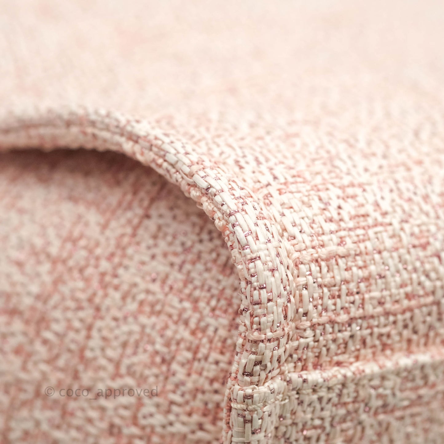 Chanel Large Deauville Pink Tweed Glittering Gold Hardware