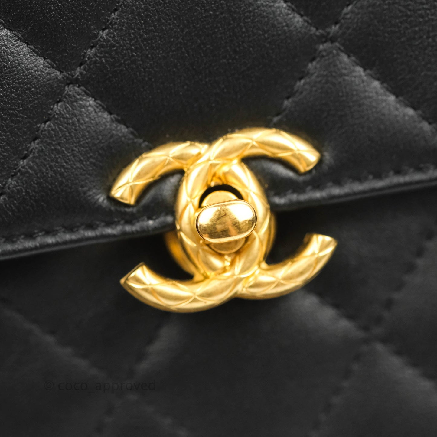 Chanel Small Chain Bar Flap Bag Black Calfskin Aged Gold Hardware