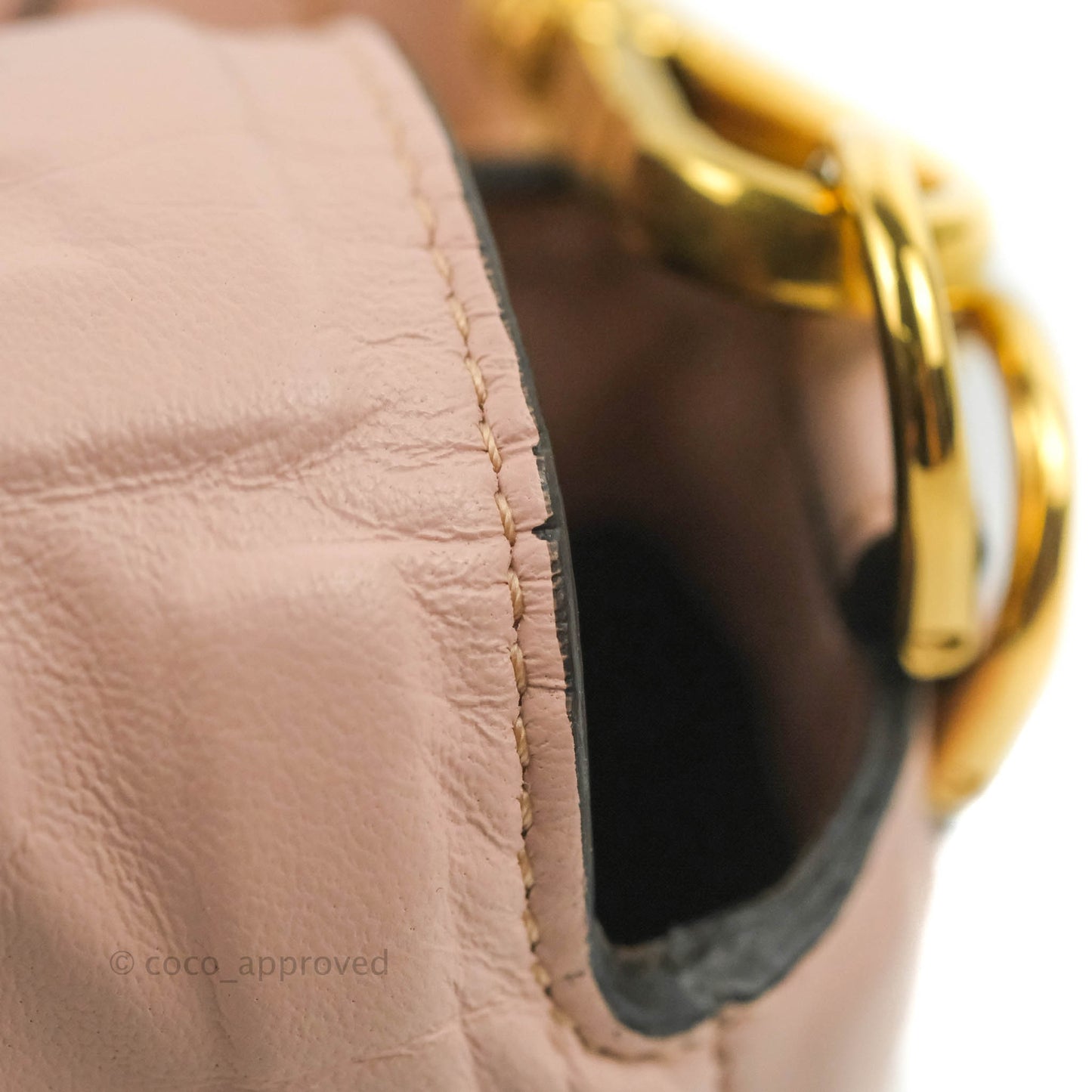 Fendi Medium Nappa FF 1974 Embossed Baguette Rosa Quarzo Gold Hardware