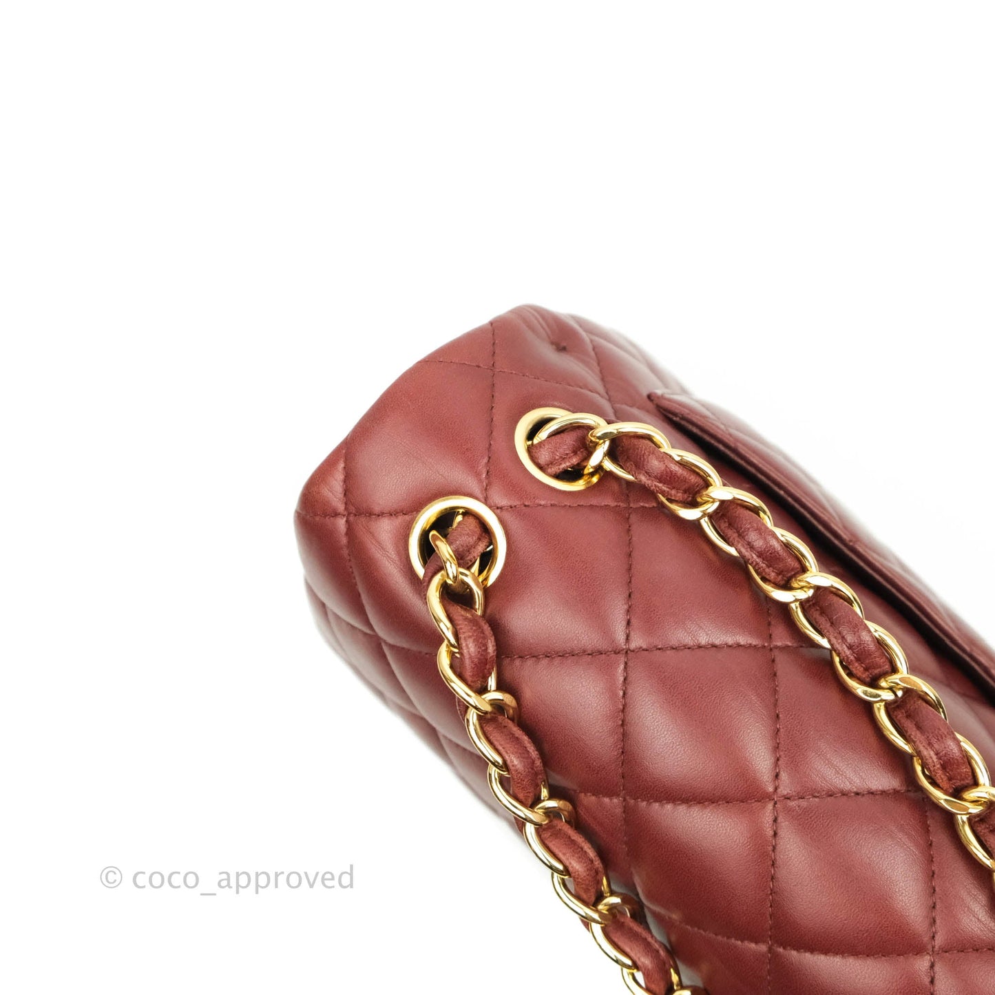 Chanel Jumbo Double Flap Burgundy Lambskin Gold Hardware