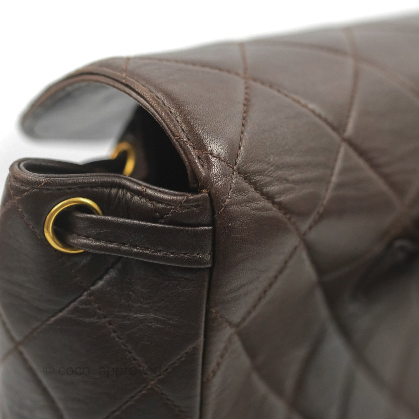 Chanel Vintage CC Duma Backpack Brown Lambskin 24K Gold Hardware