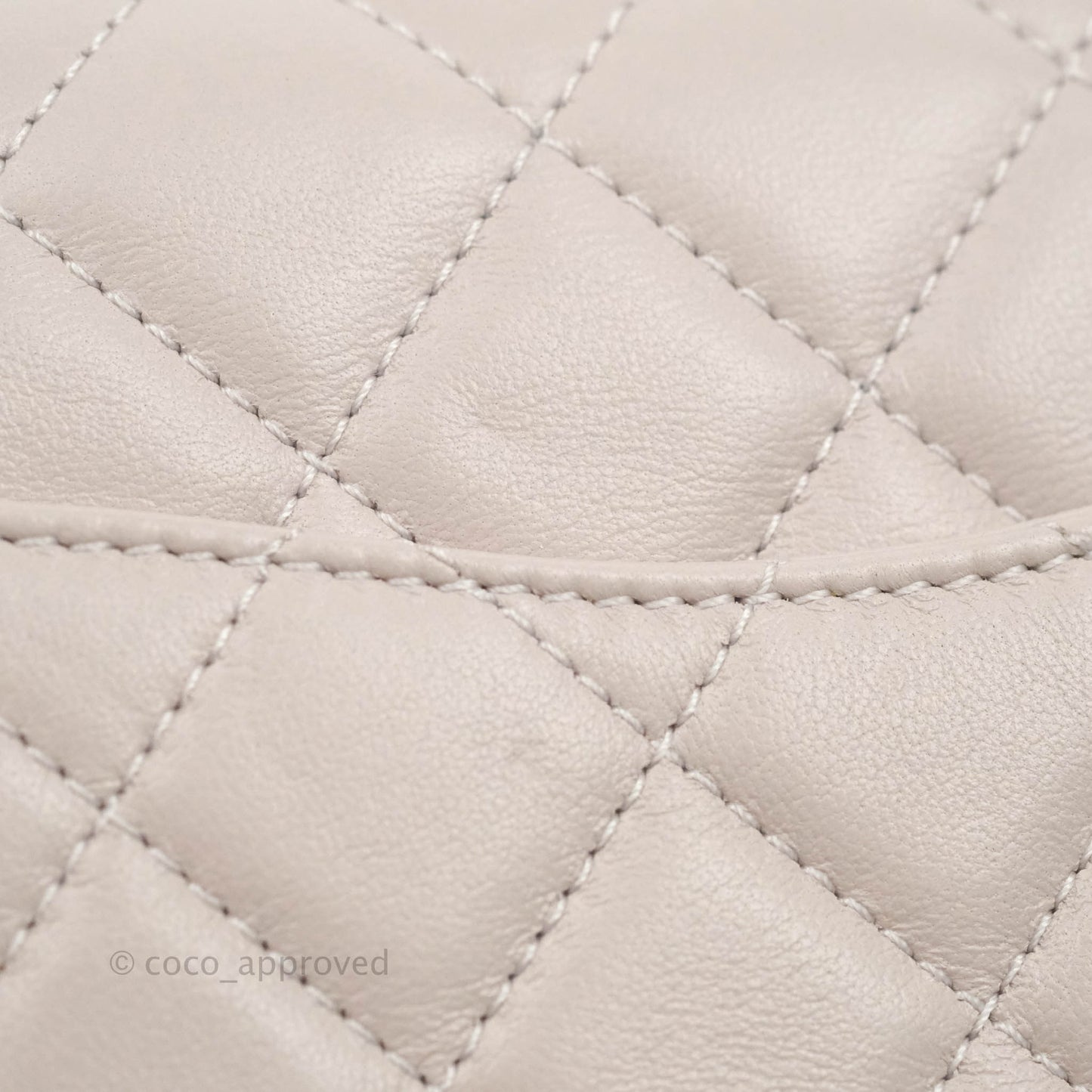 Chanel Mini Square Pearl Crush Quilted Pale Lilac Lambskin Aged Gold Hardware