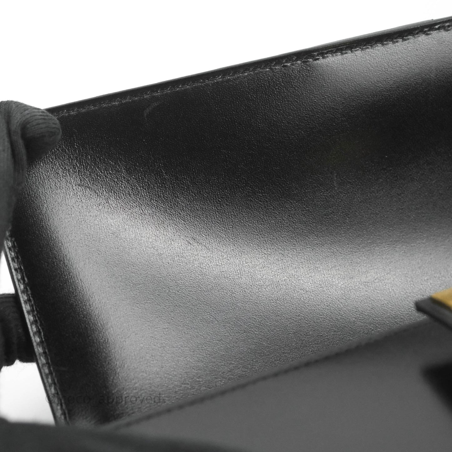 Hermes Medor 23 Clutch Black Box Leather Gold Hardware