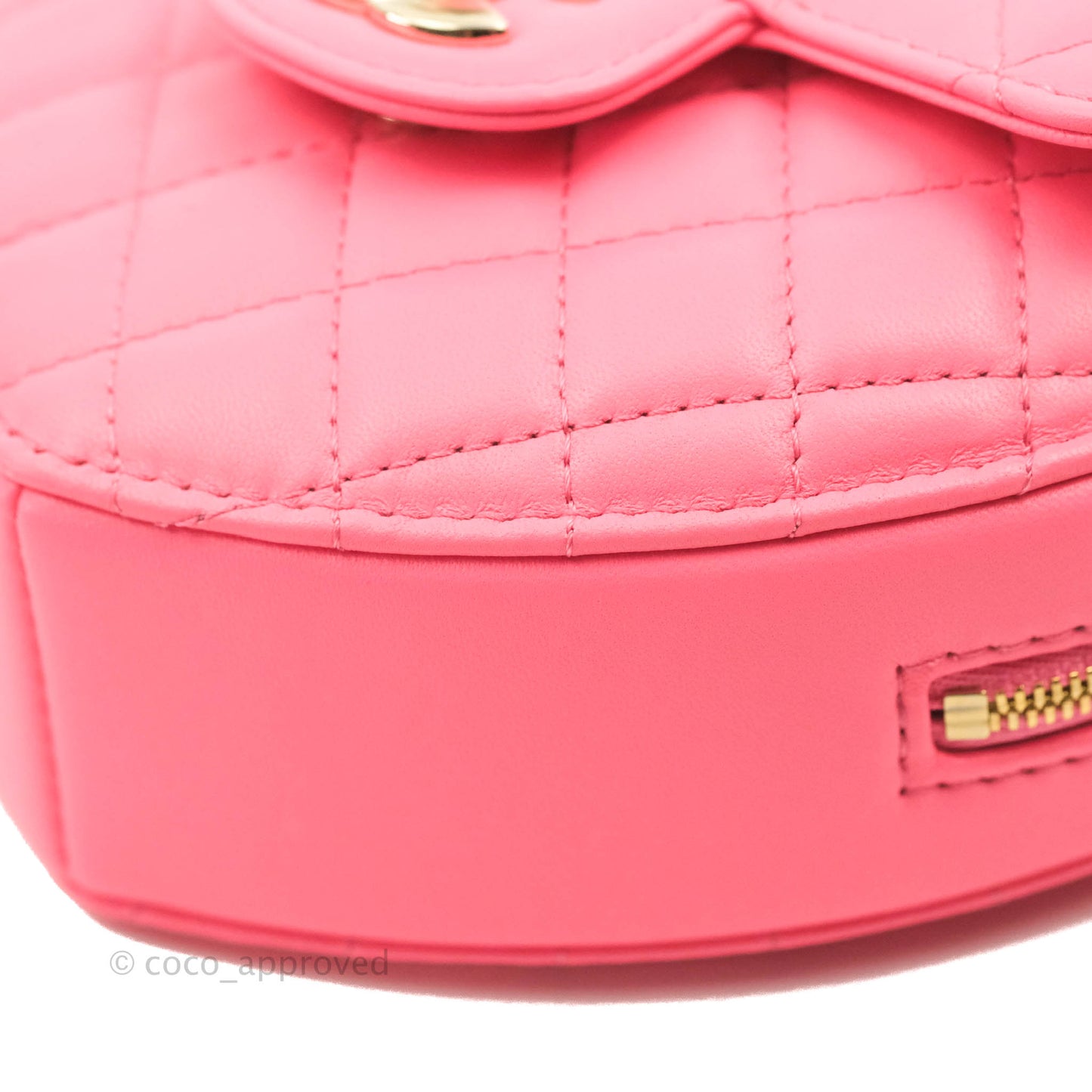 Chanel Large Heart Bag Pink Lambskin Gold Hardware 22S