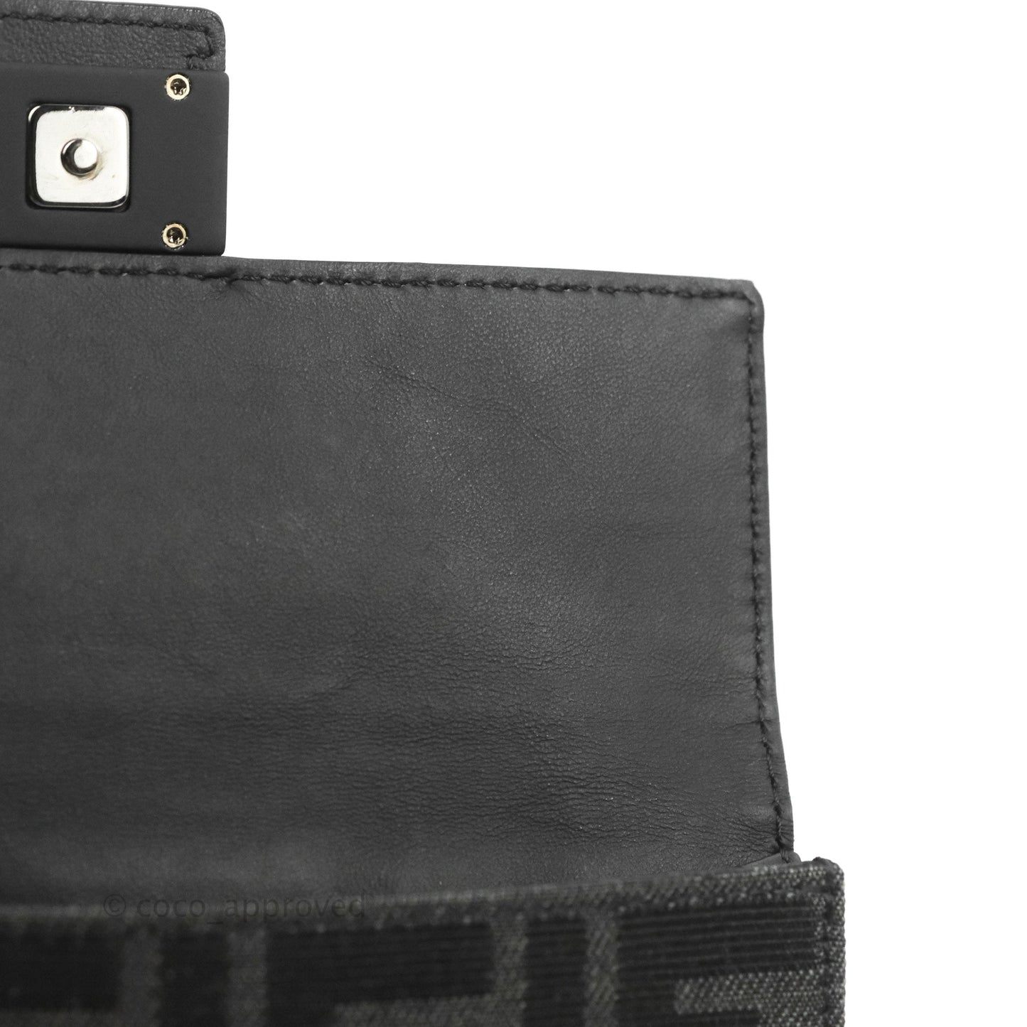 Fendi Baguette Pouch Jacquard FF Motif Grey/Black