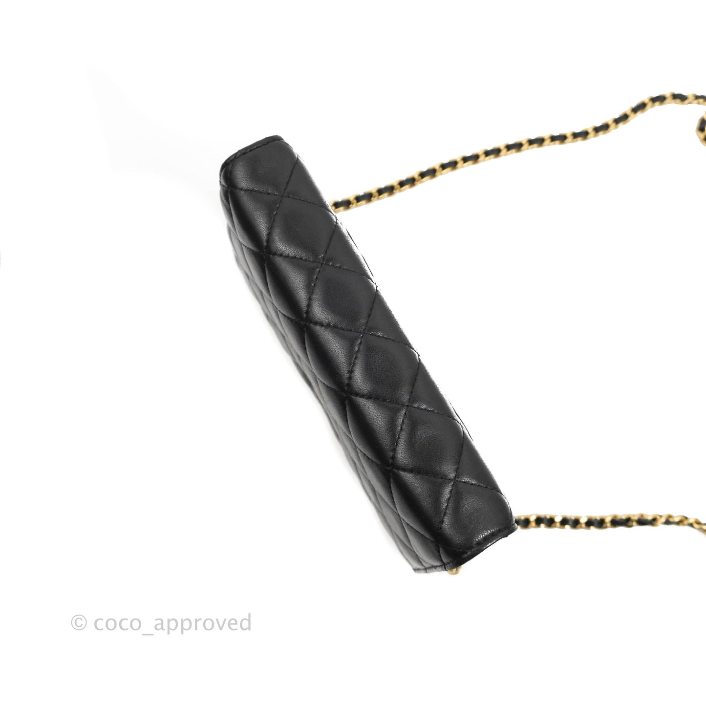 Chanel Quilted Classic WOC Black Lambskin Gold Hardware