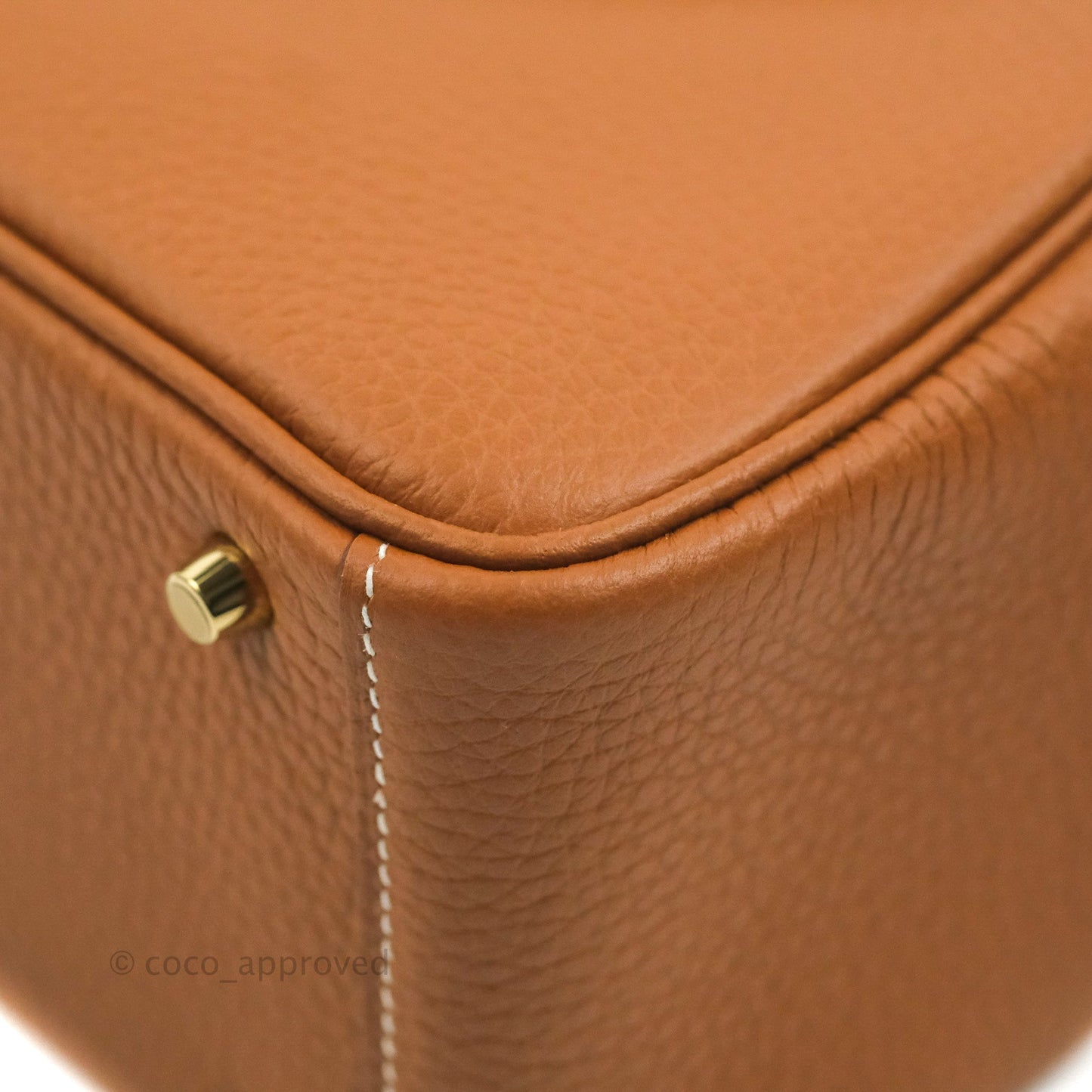 Hermès Mini Lindy 20 Gold Clemence Gold Hardware