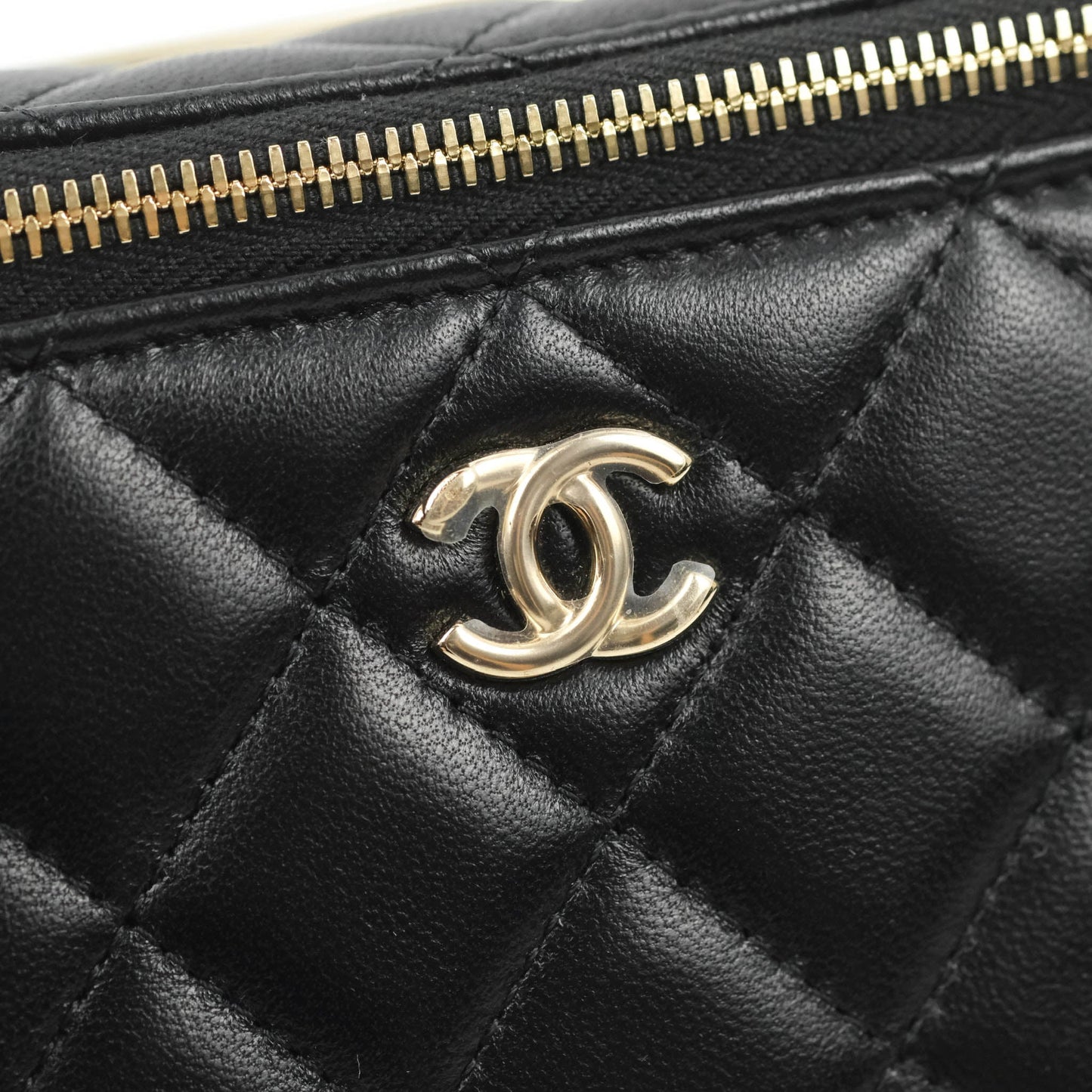 Chanel Trendy CC Vanity with Chain Black Lambskin Gold Hardware