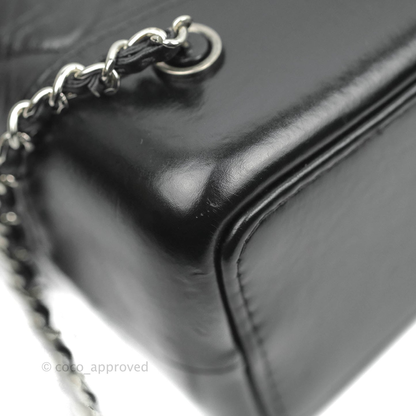 Chanel Chevron Small Gabrielle Backpack Black Aged Calfskin
