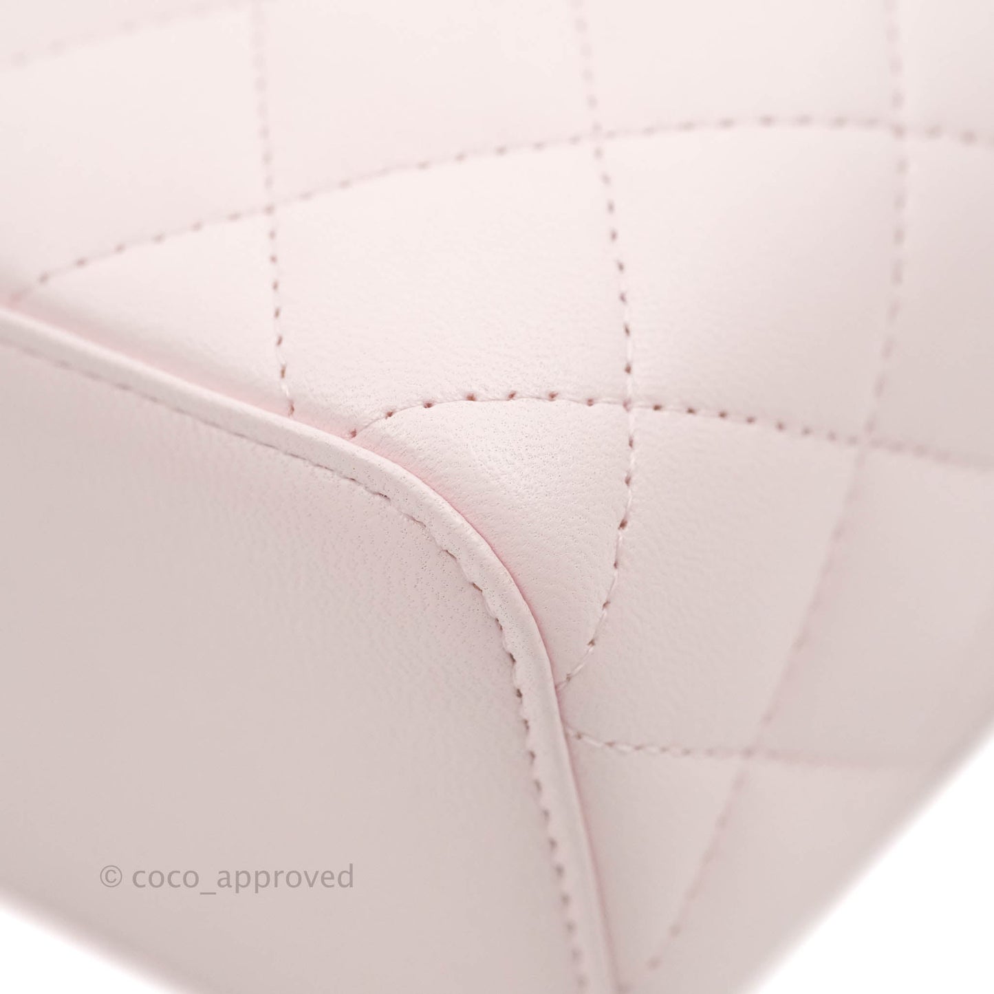 Chanel Mini Top Handle Vanity With Chain Light Pink Lambskin Gold Hardware