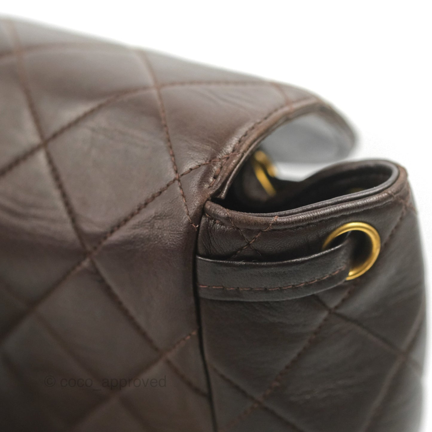 Chanel Vintage CC Duma Backpack Brown Lambskin 24K Gold Hardware