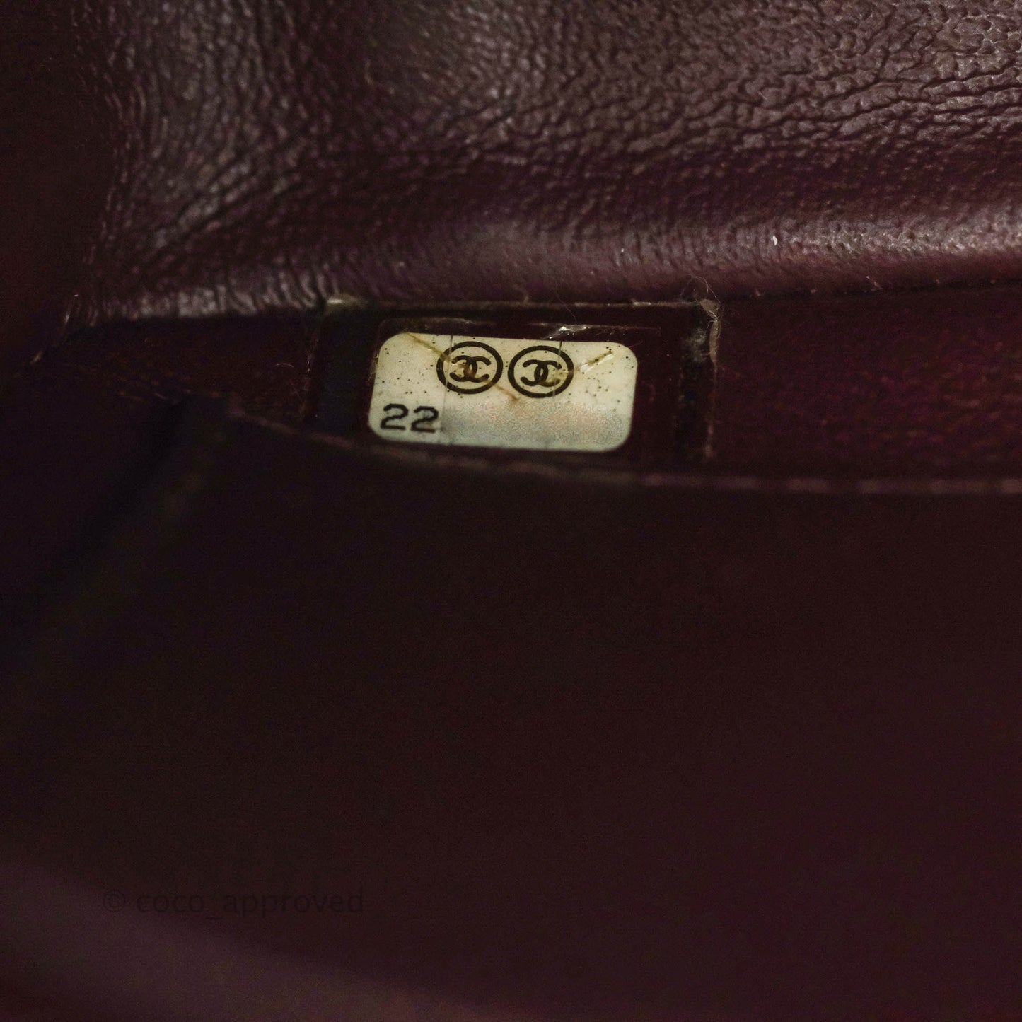 Chanel Quilted Small CC Filigree Flap Burgundy Caviar