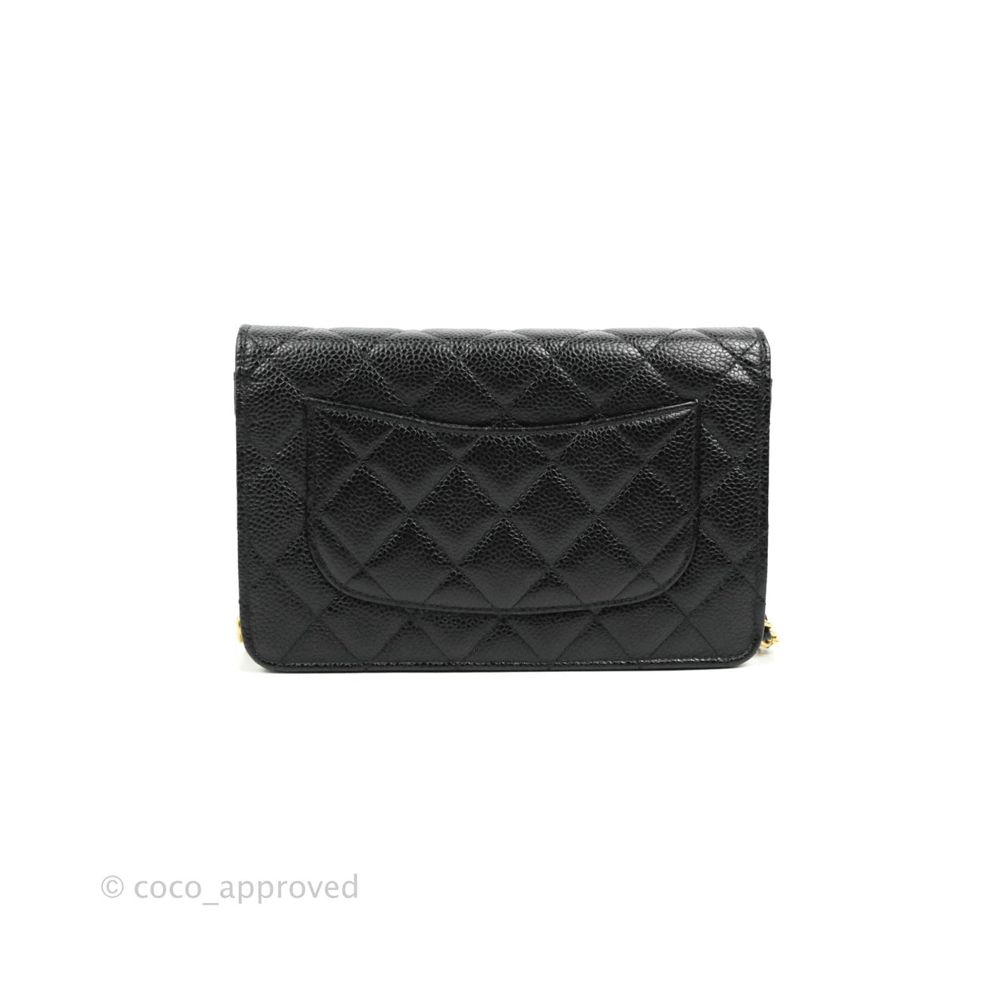 Chanel Quilted Classic WOC Black Caviar Gold Hardware