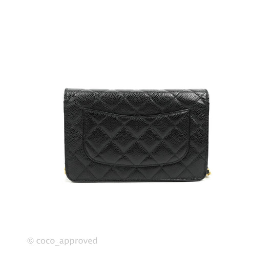 Chanel Quilted Classic WOC Black Caviar Gold Hardware