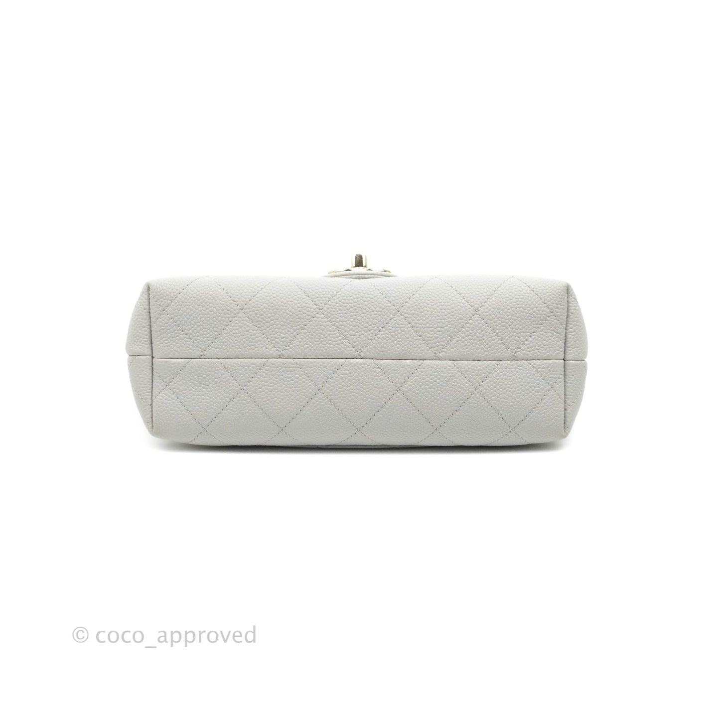 Chanel Quilted Small City Walk Flap Light Grey Caviar Gold Hardware