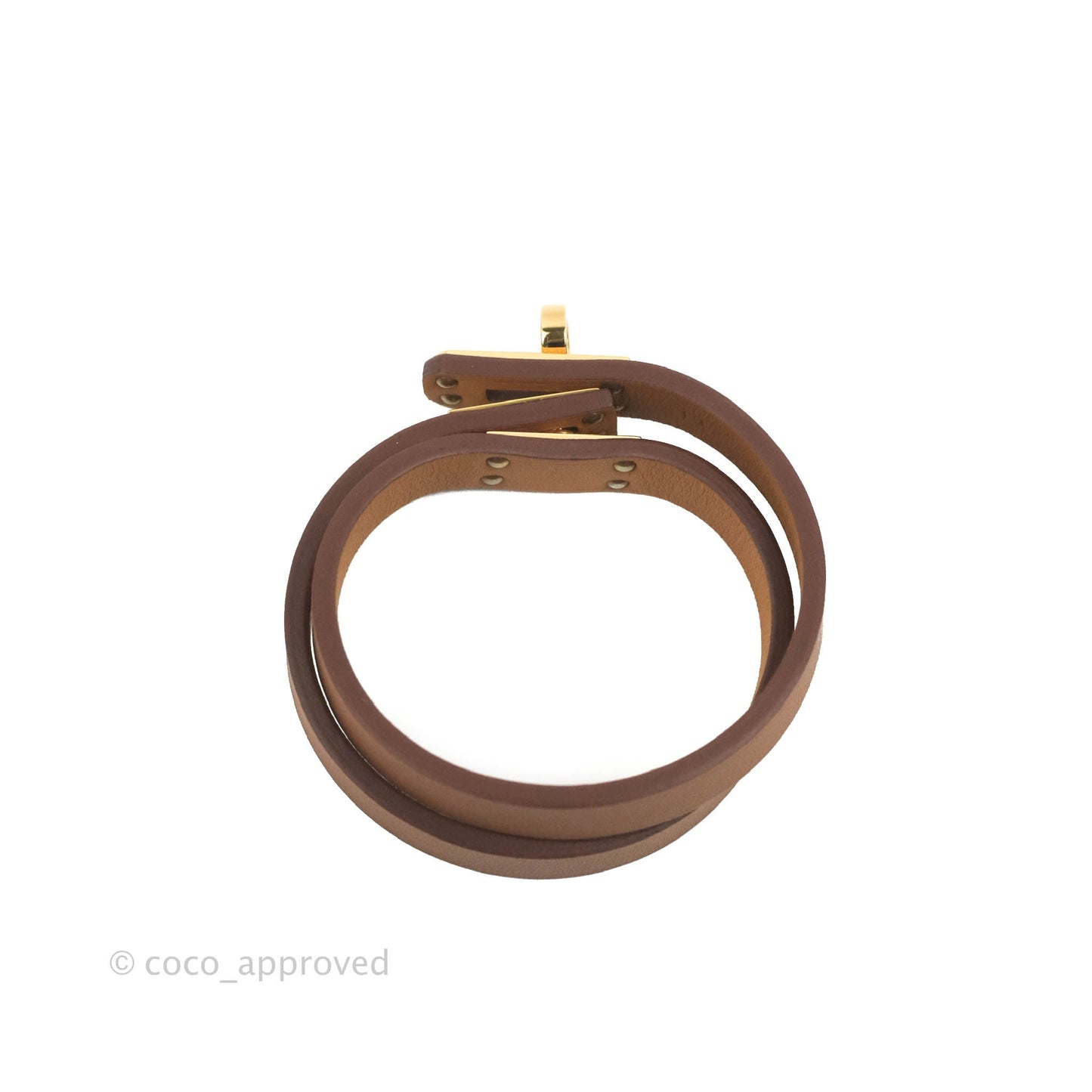 Hermès Kelly Double Tour Bracelet Gold Swift Gold Hardware