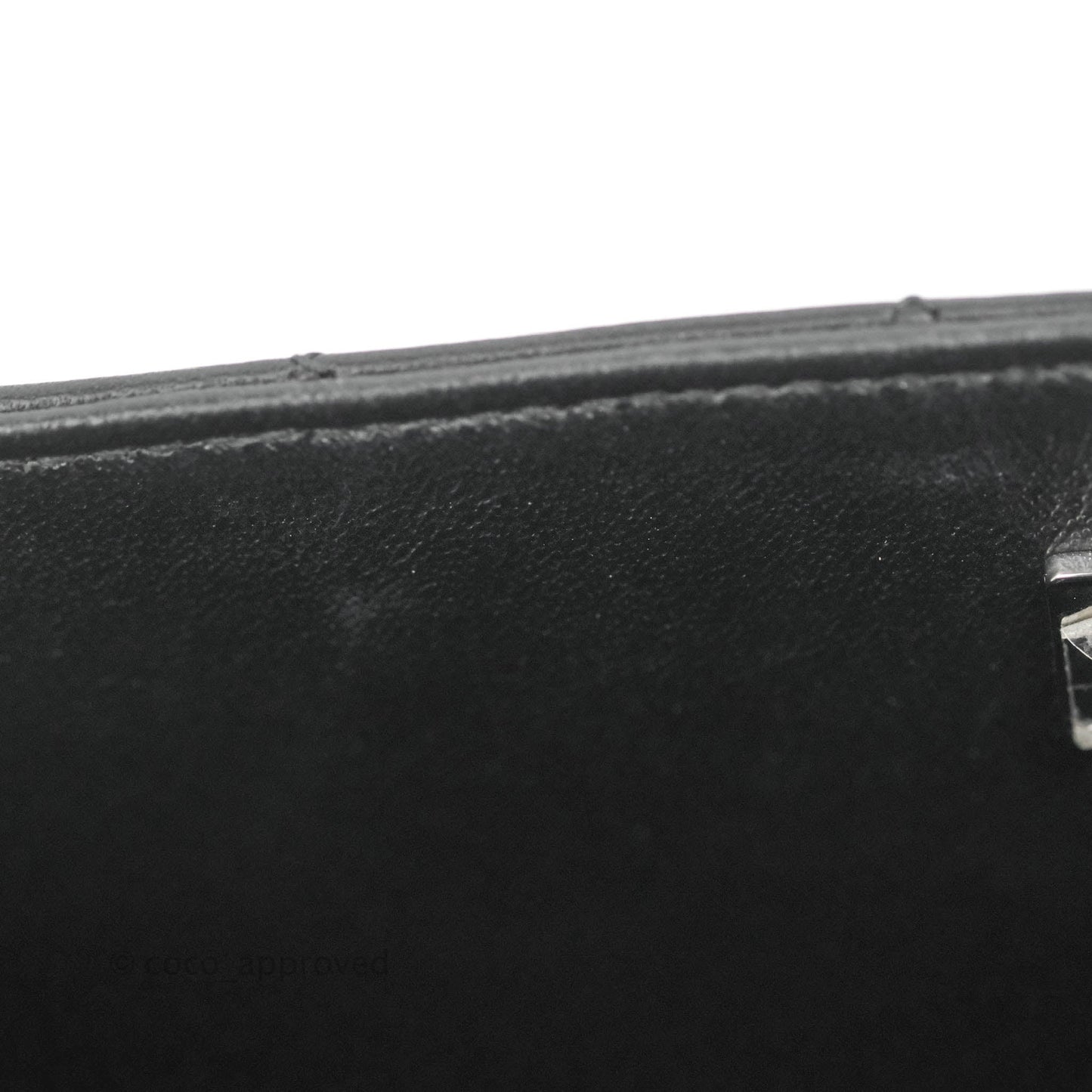 Chanel Quilted Mini Rectangular Flap Black Lambskin Silver Hardware