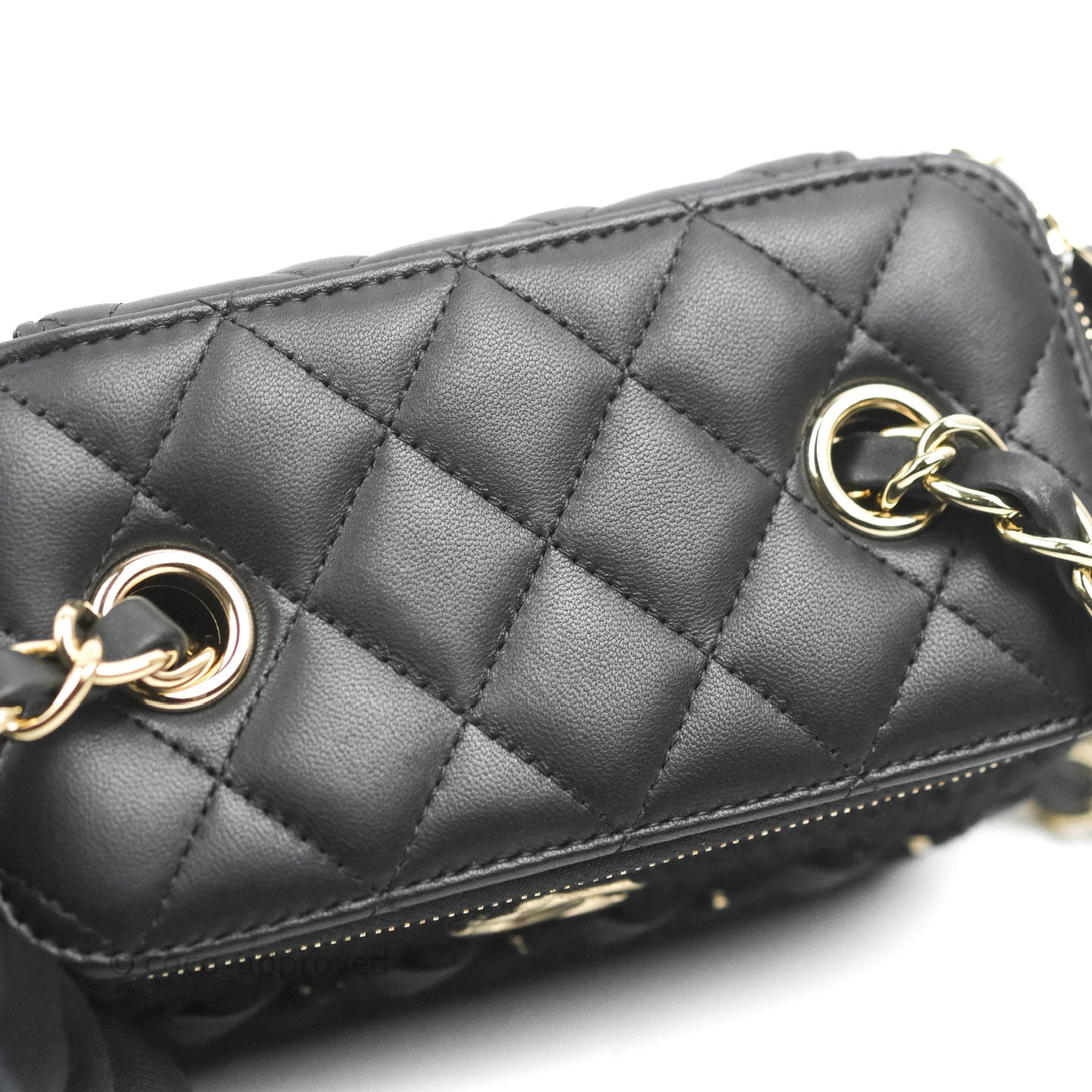 Chanel Vanity with Chain Crochet Black Lambskin Gold Hardware