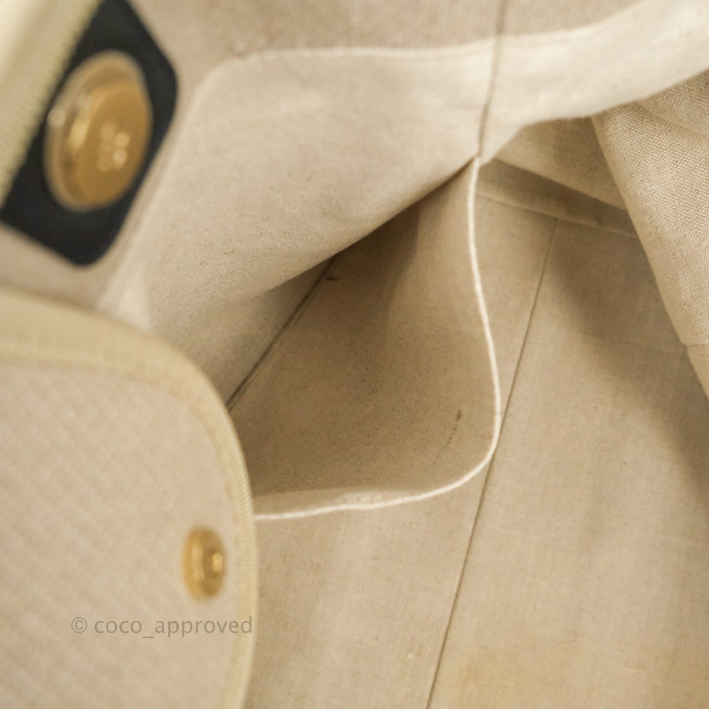 Chanel Large Deauville Black/Taupe Canvas