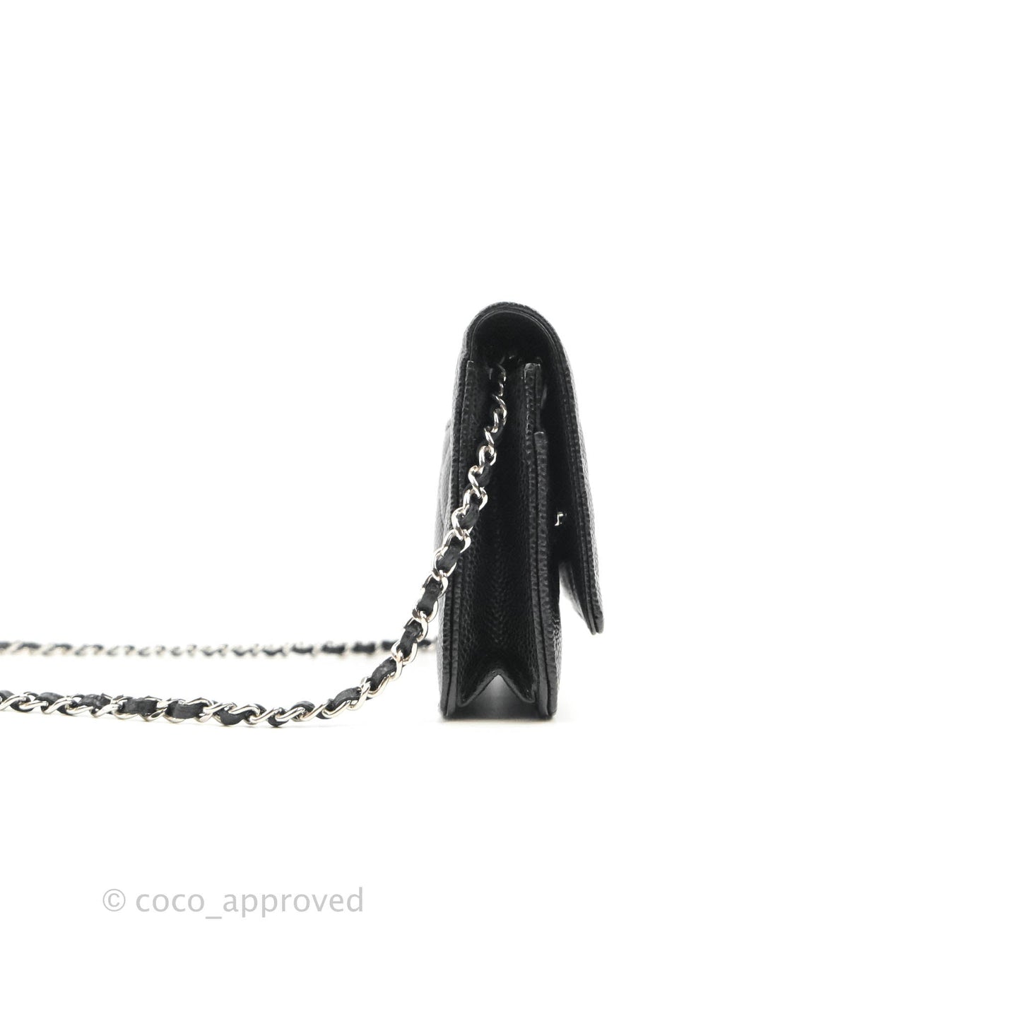 Chanel Quilted Classic WOC Black Caviar Silver Hardware