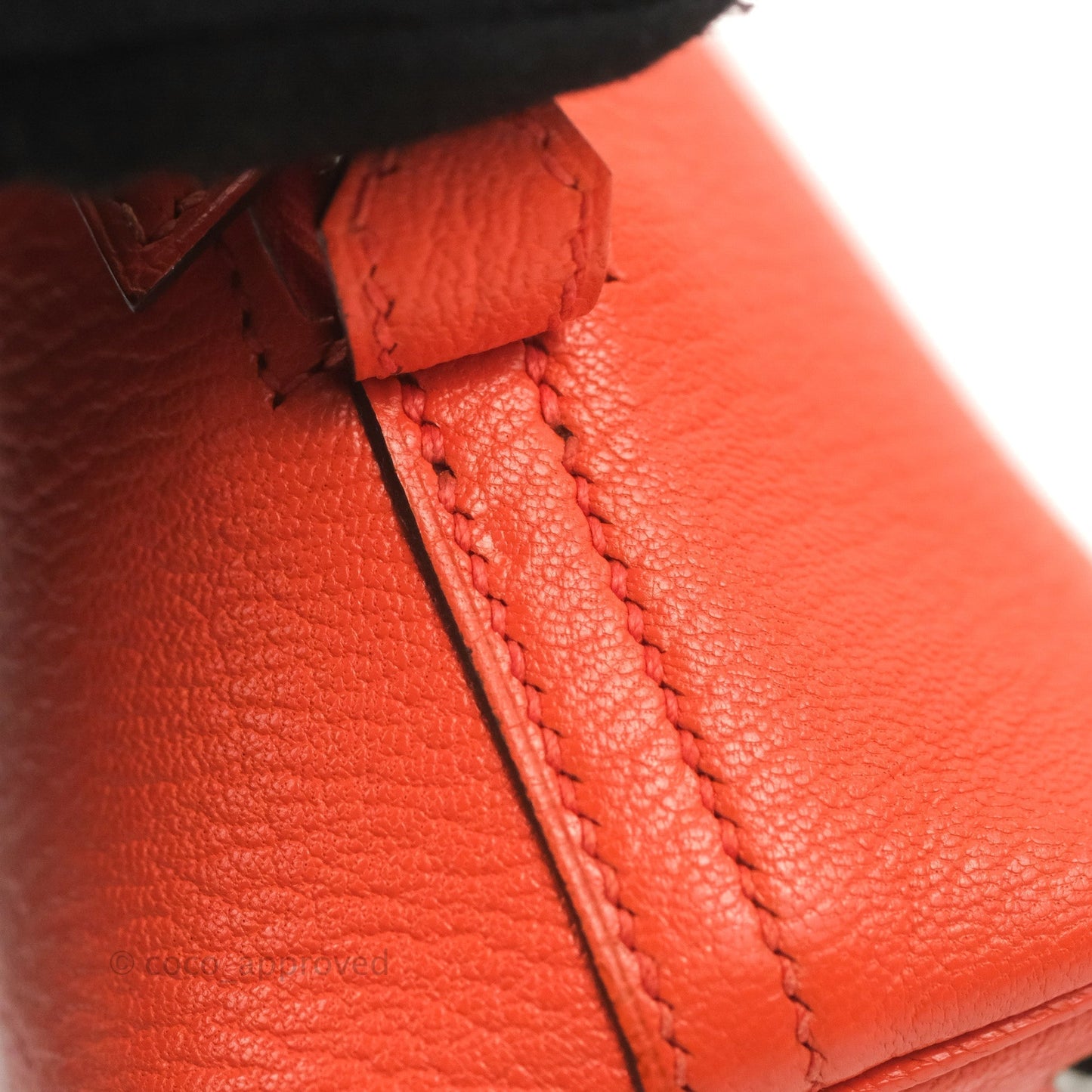 Hermès Bolide Mini 1923 Chevre Mysore Orange Poppy Palladium Hardware