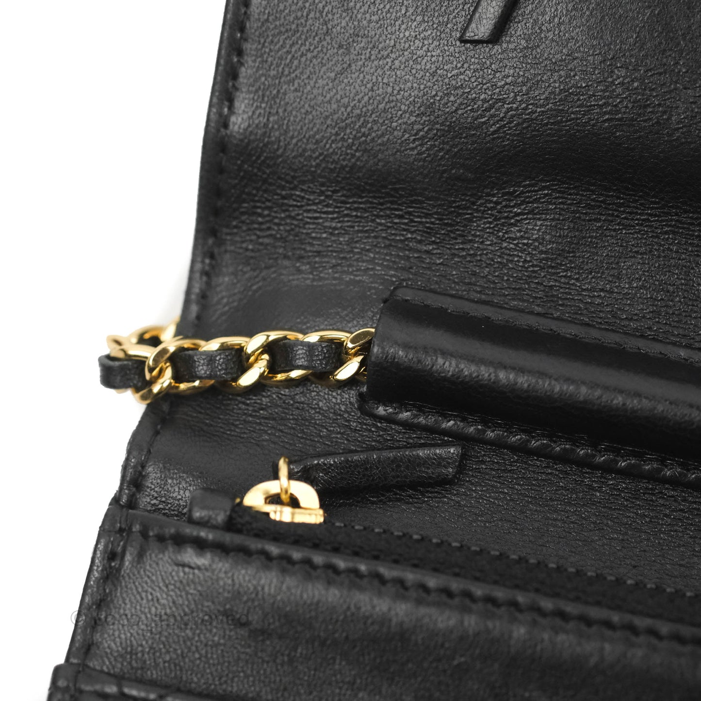 Chanel Quilted Classic WOC Black Lambskin Gold Hardware