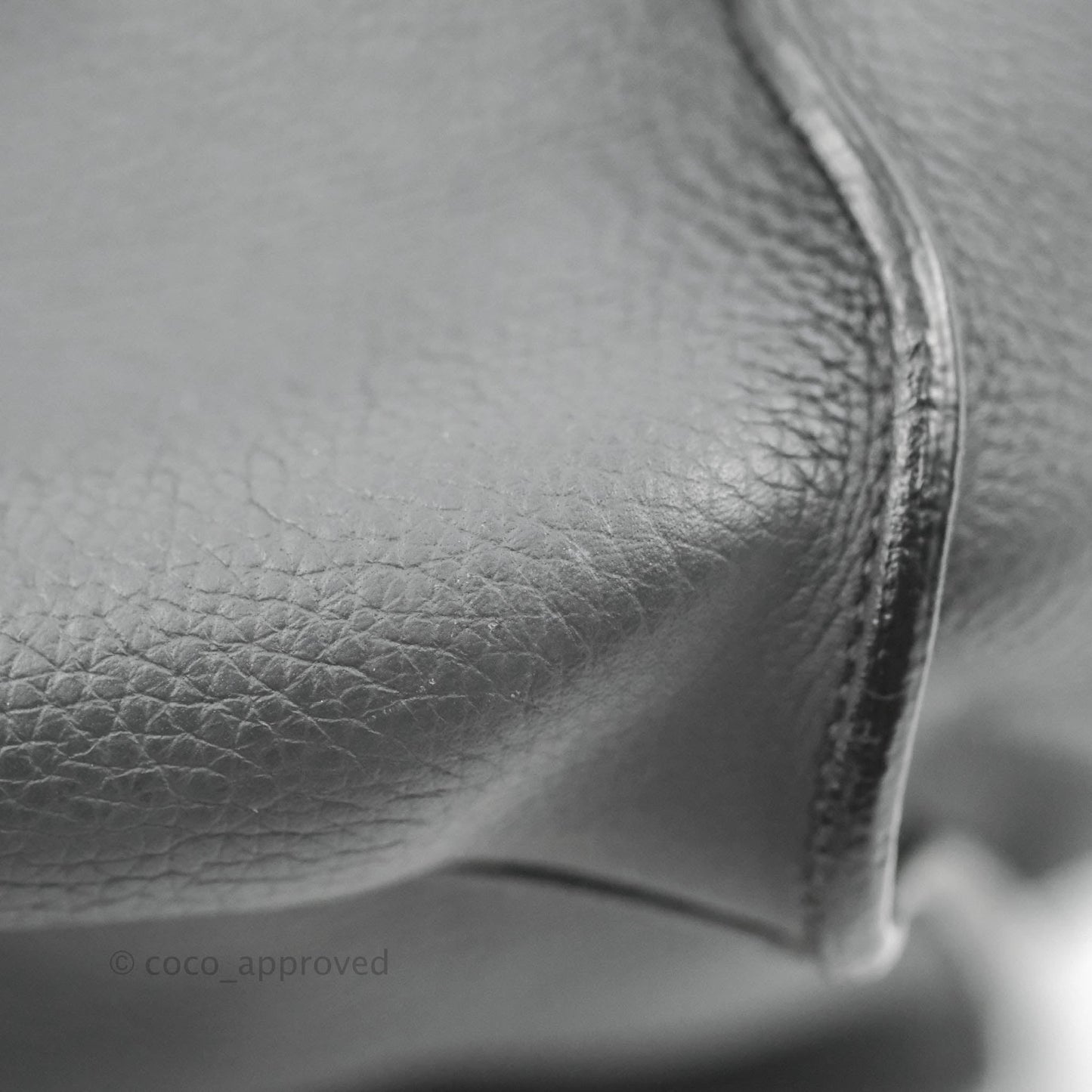 Celine Small Big Bag Black Supple Grained Leather Silver Hardware Dark Grey