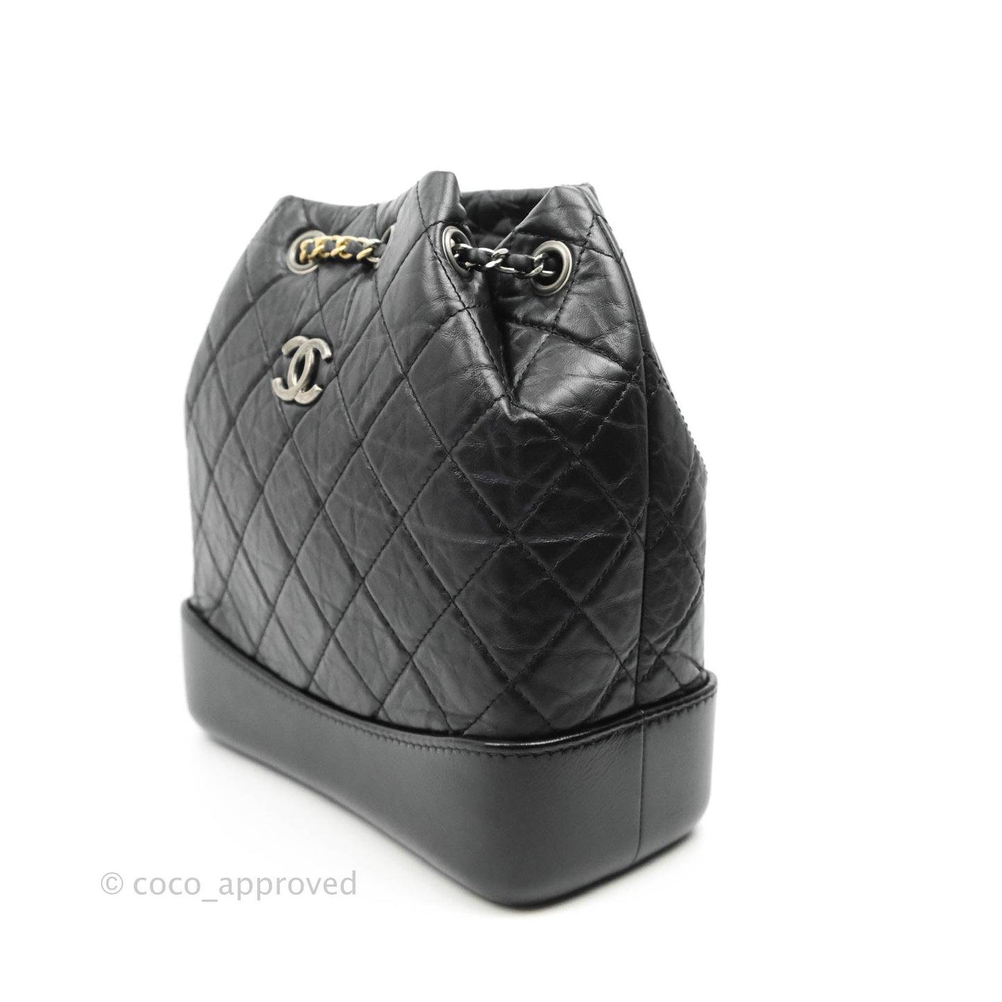 Chanel Small Gabrielle Backpack Black Aged Calfskin
