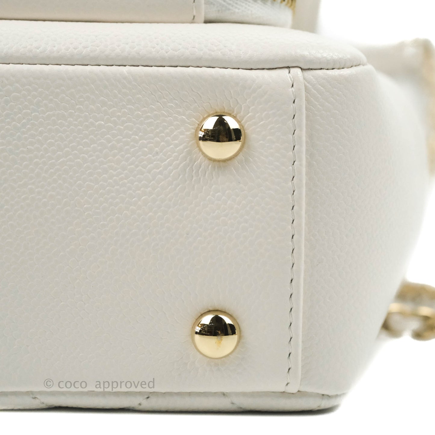 Chanel Quilted Small Business Affinity Flap White Caviar Gold Hardware