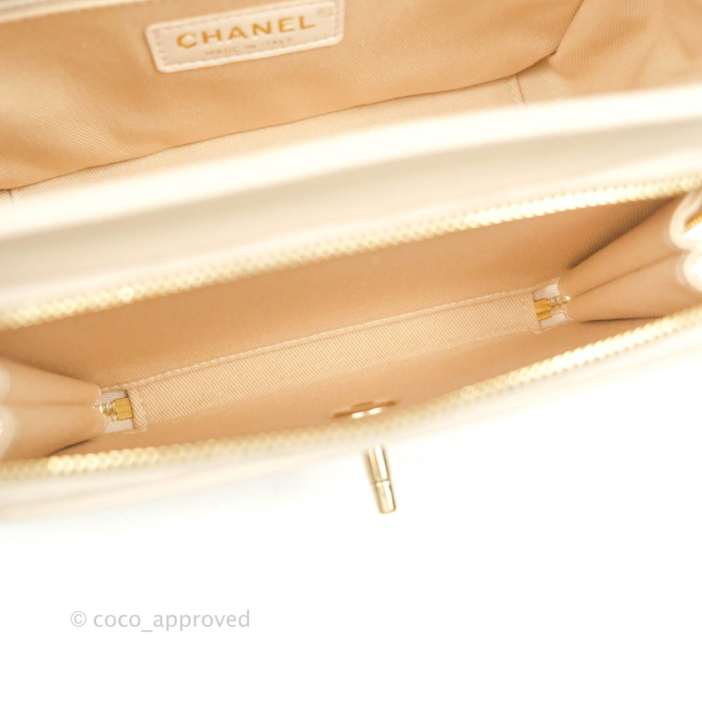 Chanel Quilted Medium Business Affinity Flap Light Beige Caviar Gold Hardware 20B