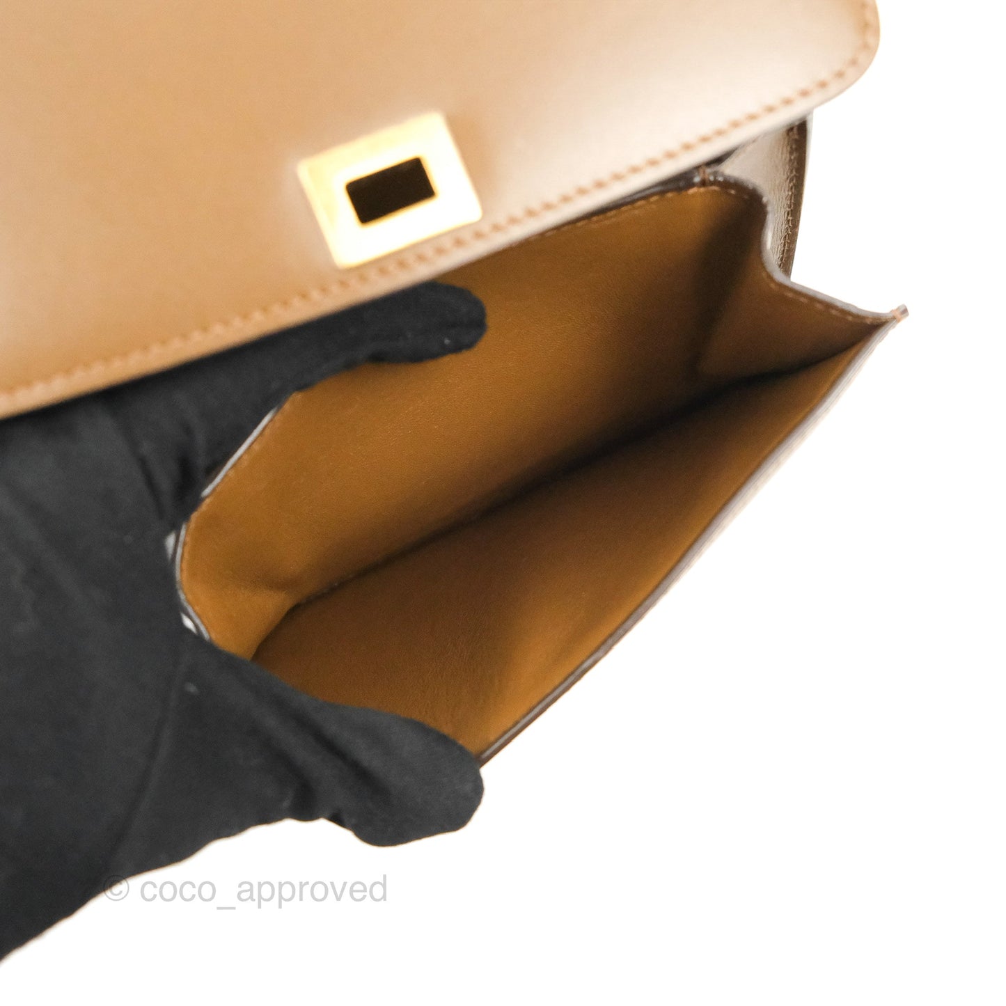 Celine Small Classic Box Flap Caramel Calfskin