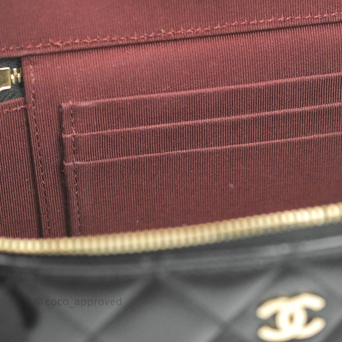 Chanel Classic Vanity with Chain Black Lambskin Gold Hardware