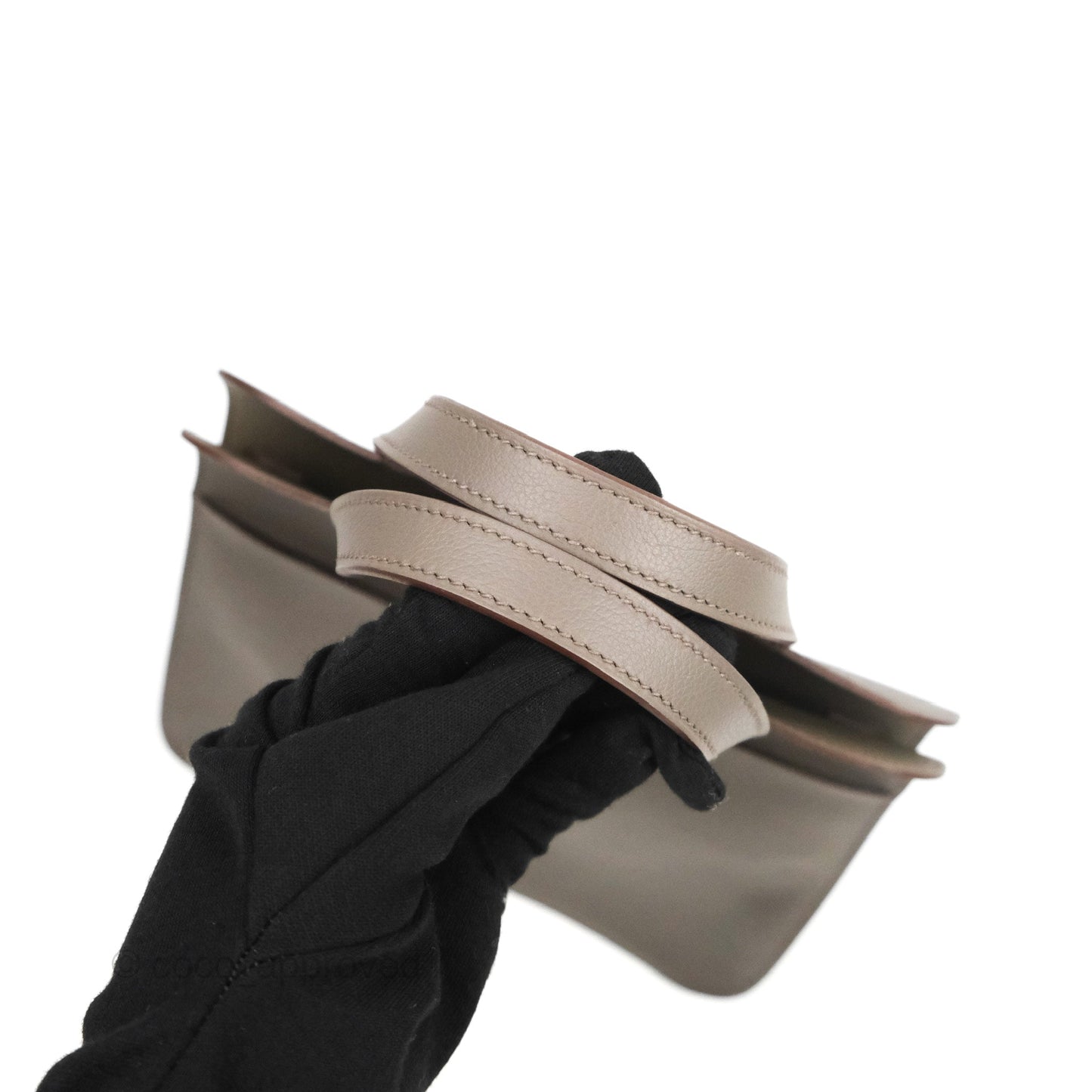 Hermès Halzan 25 Gris Etain 8F Evercolor Gold Hardware