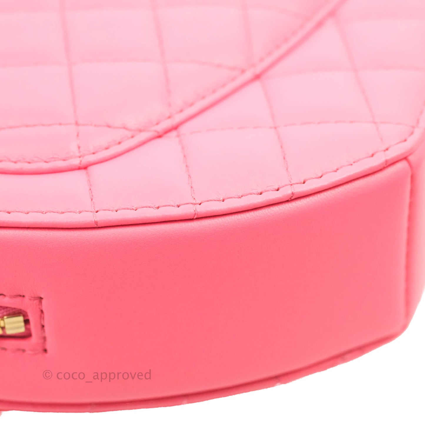 Chanel Large Heart Bag Pink Lambskin Gold Hardware 22S
