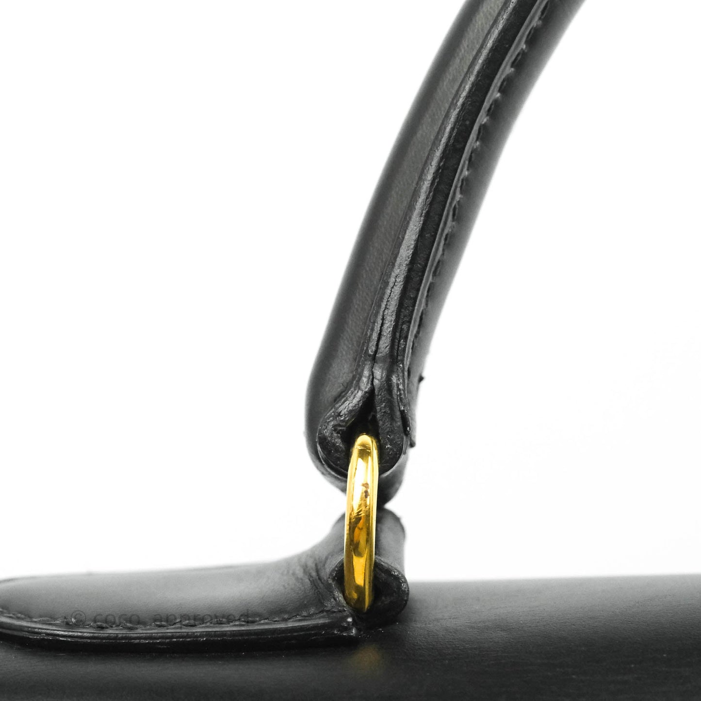 Hermès Kelly 28 Vintage Sellier Black Box Leather Gold Hardware