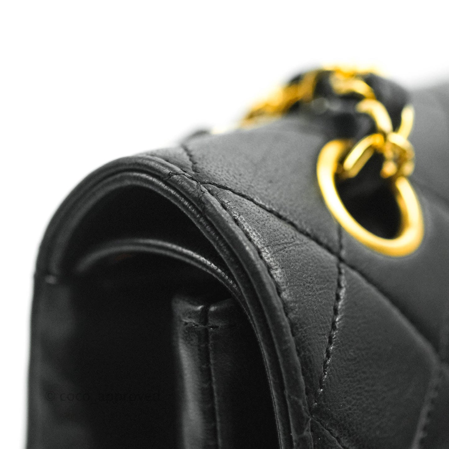 Chanel Classic Double Flap Vintage Black Lambskin 24K Gold Hardware