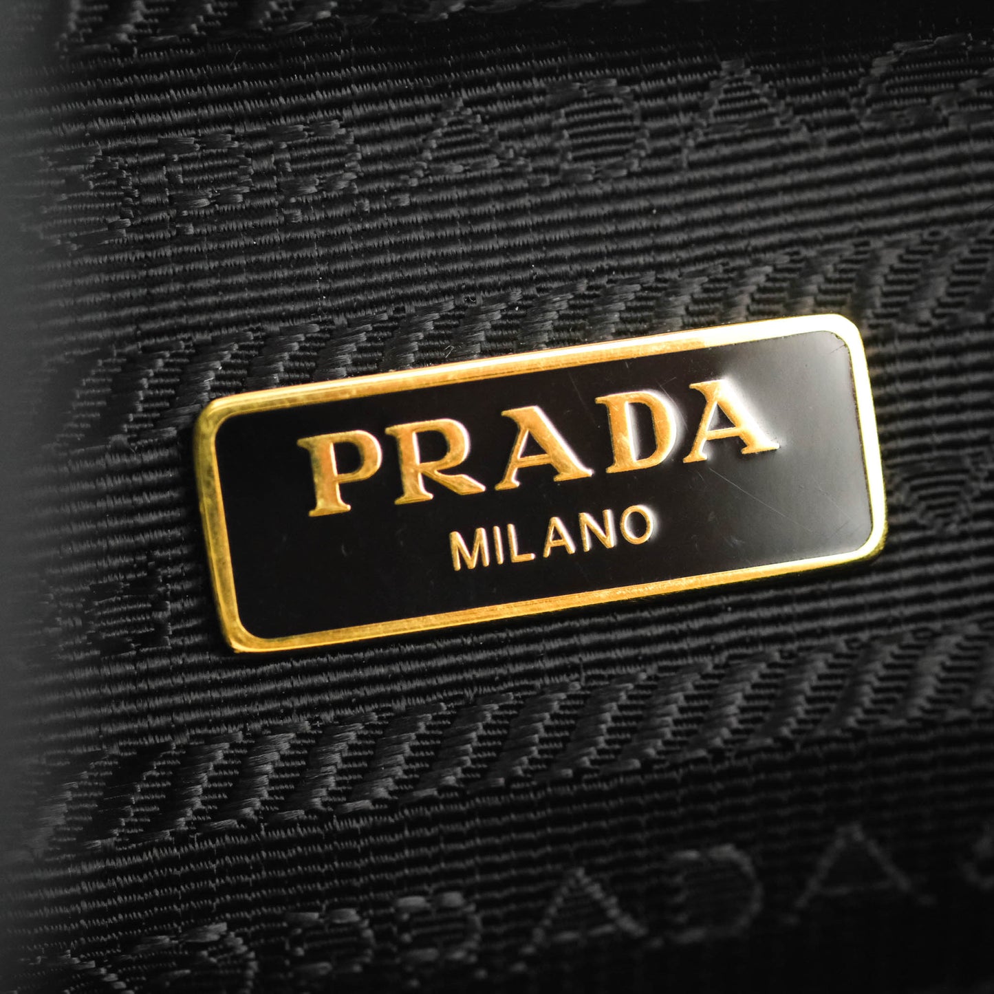 Prada Re-Edition 2005 Black Saffiano Leather Bag Gold Hardware