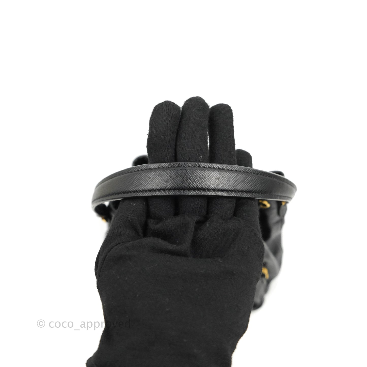 Prada Duet Bucket Bag Black Leather