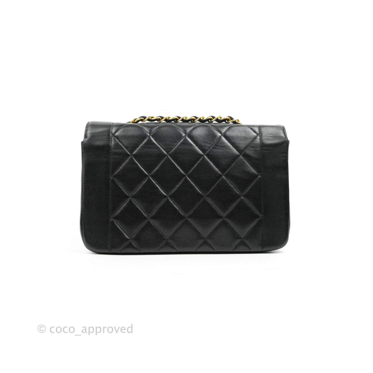Chanel Black Quilted Lambskin Small Vintage Classic Diana Flap Bag