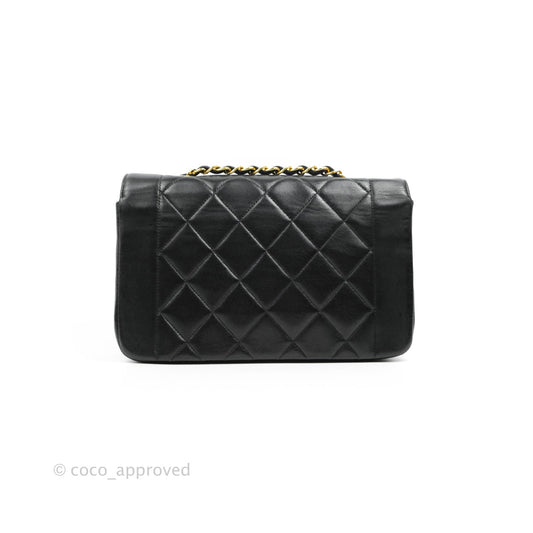 Chanel Black Quilted Lambskin Small Vintage Classic Diana Flap Bag