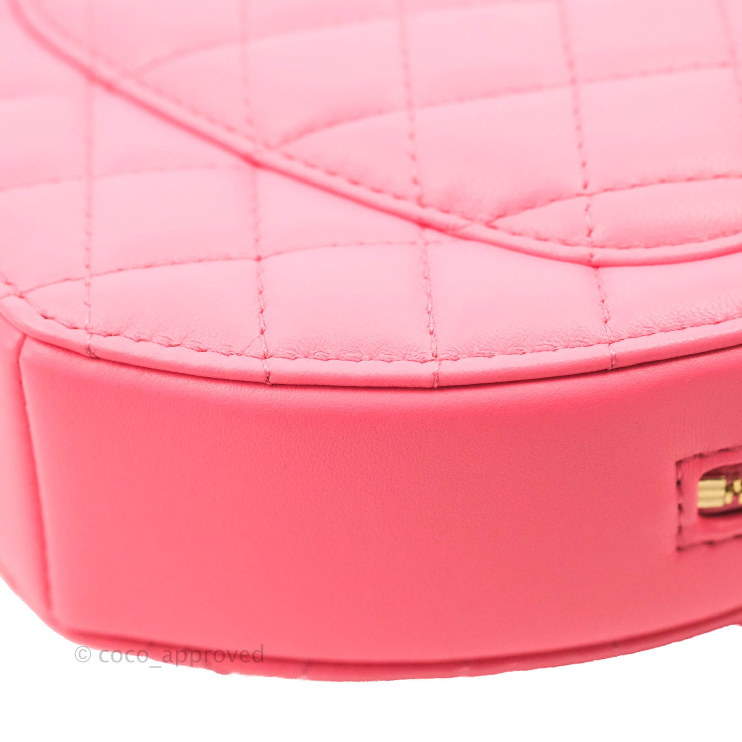 Chanel Large Heart Bag Pink Lambskin Gold Hardware 22S