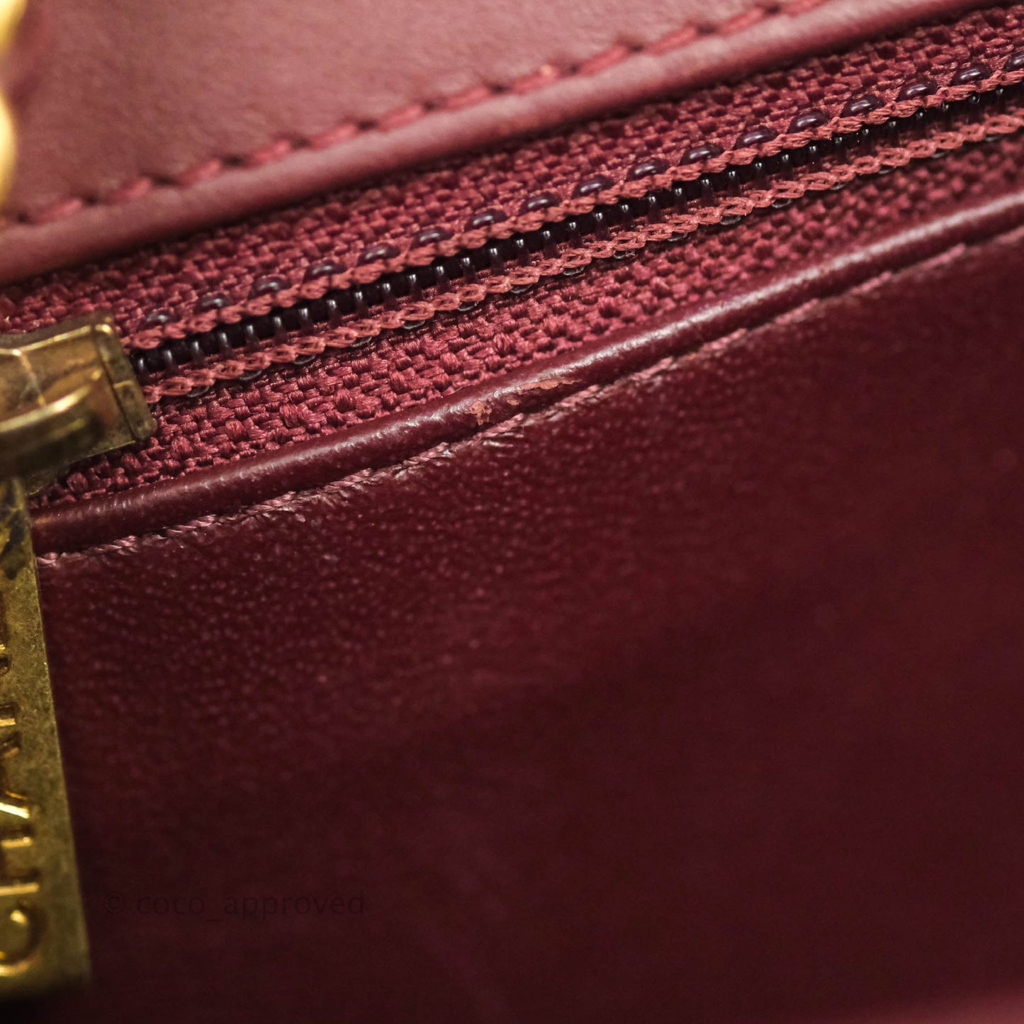 Chanel Quilted Small CC Filigree Flap Burgundy Caviar
