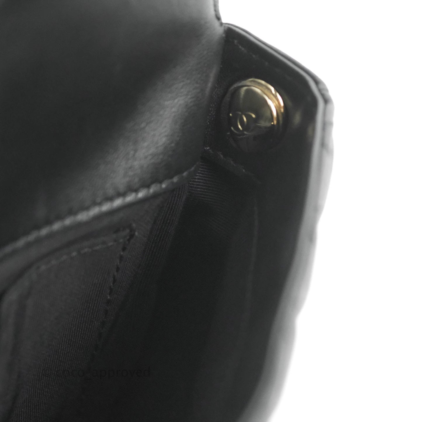 Chanel Classic Twin Flap Bag Side Pack Black Lambskin Gold Hardware