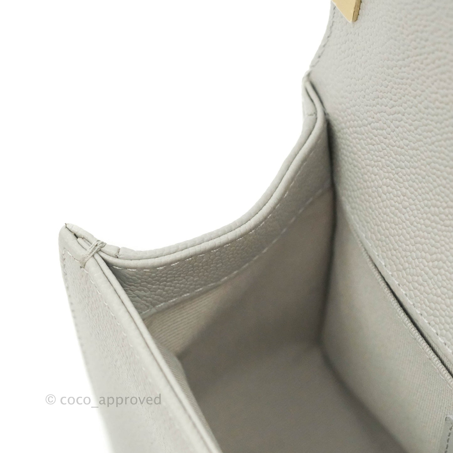Chanel Small Boy Grey Caviar Gold Hardware