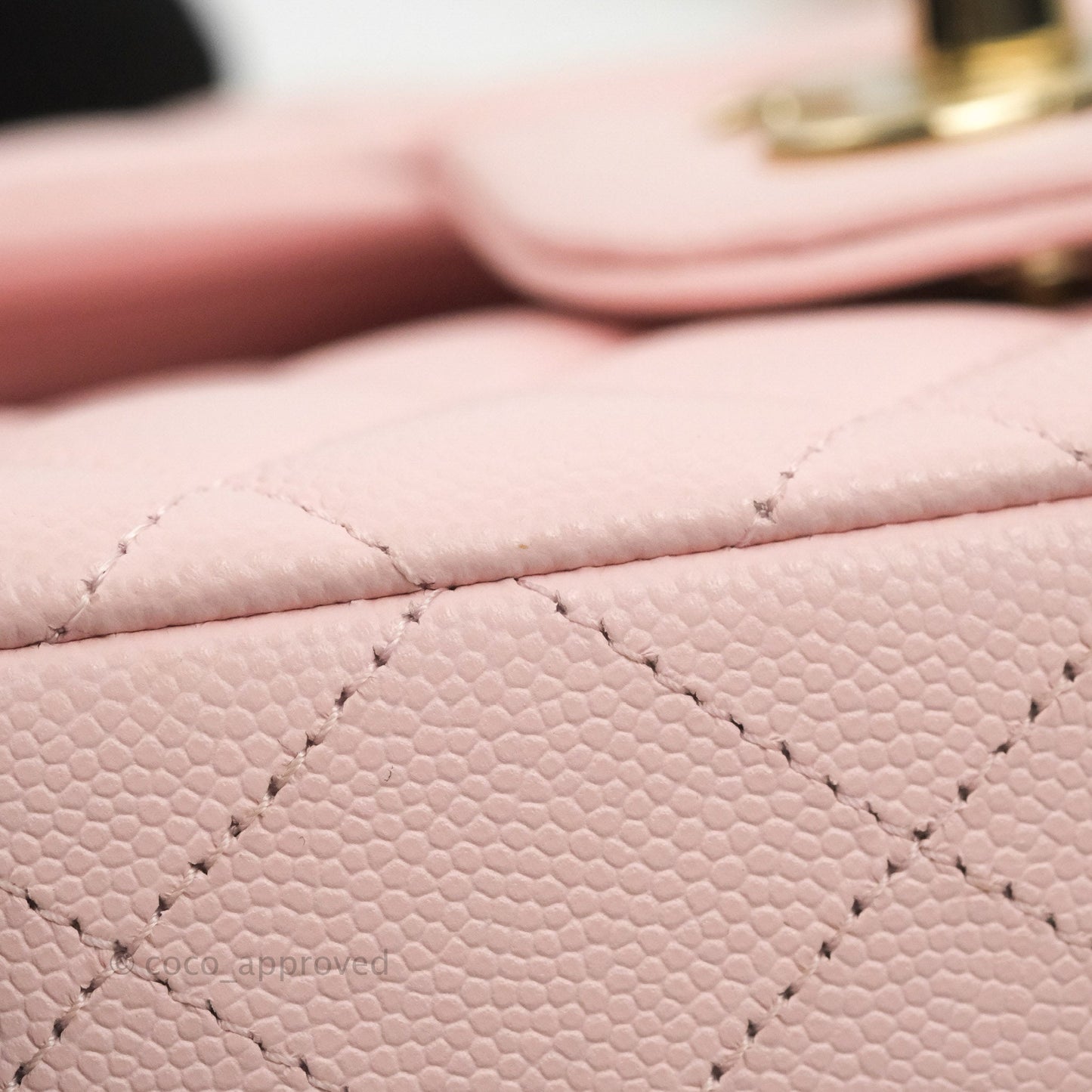 Chanel Classic Small S/M Flap Pink Caviar Gold Hardware 22S